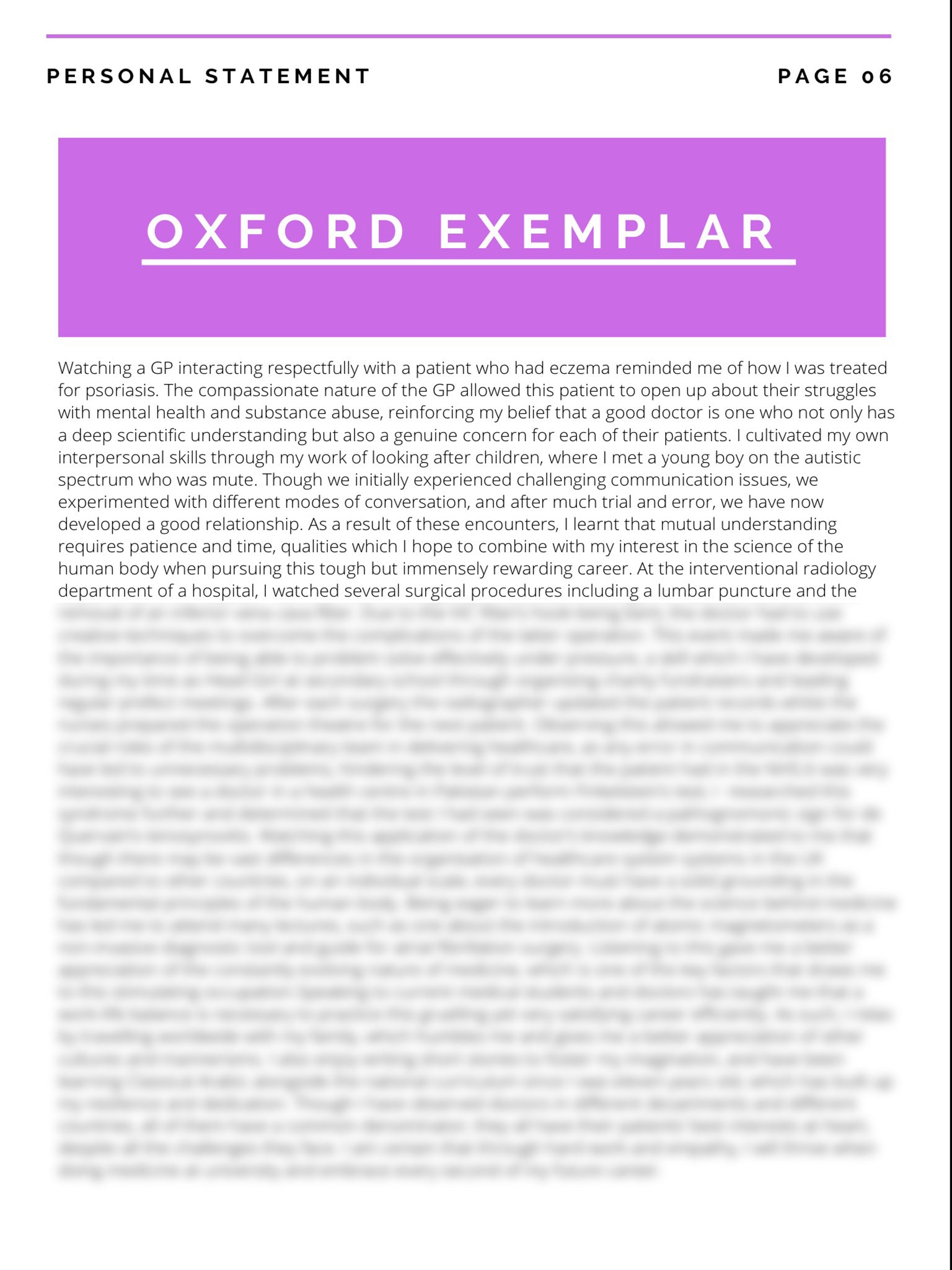 12 Medicine Personal Statements (Oxbridge) Exemplars | The Complete Guide